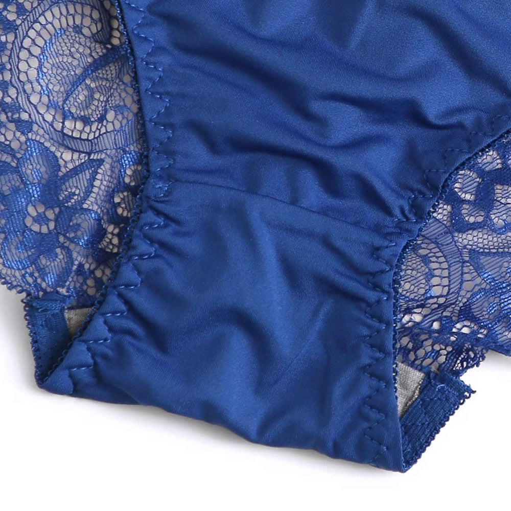 Luxury lace Underwire Bra & Panty Set - Blue