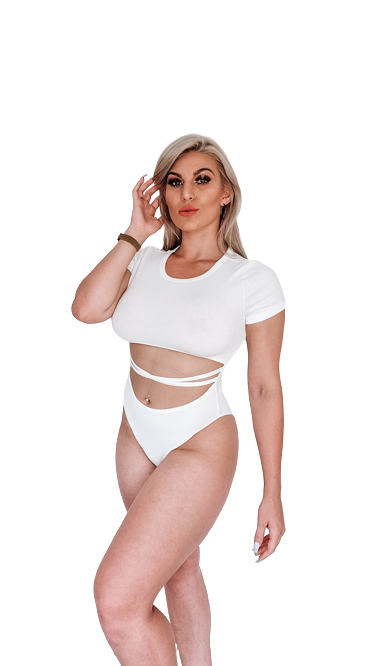 Criss Cross Open Bodysuit